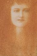 Fernand Khnopff Study of A woman oil painting artist